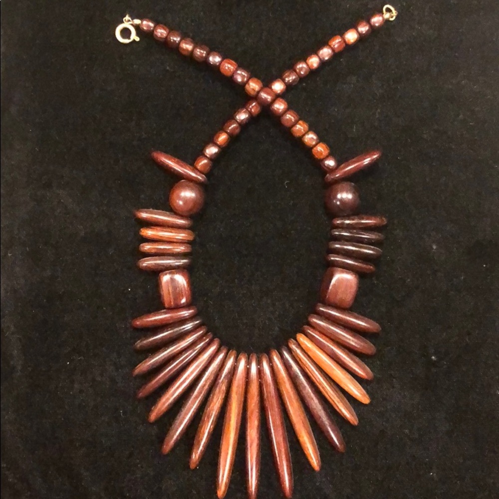 Wooden Necklace African Inspired.